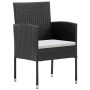 Set de muebles jardín 5 pzas con cojines ratán sintético negro de , Conjuntos de jardín - Ref: Foro24-3156766, Precio: 303,98...