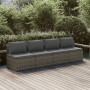 Set de muebles de jardín 4 pzas y cojines ratán sintético gris de , Conjuntos de jardín - Ref: Foro24-3157369, Precio: 354,94...