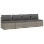 Set de muebles de jardín 4 pzas y cojines ratán sintético gris de , Conjuntos de jardín - Ref: Foro24-3157369, Precio: 354,94...
