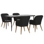 Juego de comedor de jardín 5 piezas con cojines negro de , Conjuntos de jardín - Ref: Foro24-3156726, Precio: 543,53 €, Descu...