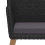 Juego de comedor de jardín 5 piezas con cojines negro de , Conjuntos de jardín - Ref: Foro24-3156726, Precio: 543,53 €, Descu...