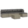 Set de muebles de jardín 6 pzas y cojines ratán sintético gris de , Conjuntos de jardín - Ref: Foro24-3157315, Precio: 513,37...