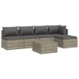 Set de muebles de jardín 6 pzas y cojines ratán sintético gris de , Conjuntos de jardín - Ref: Foro24-3157315, Precio: 513,37...