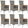 Set comedor jardín 7 pzas y cojines ratán sintético gris de , Conjuntos de jardín - Ref: Foro24-3157540, Precio: 689,93 €, De...