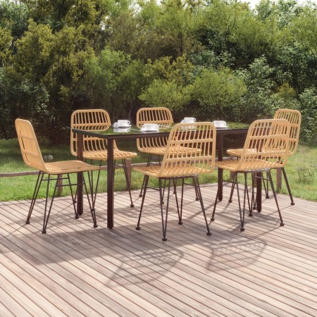 Juego de comedor de jardín 7 piezas ratán sintético de , Conjuntos de jardín - Ref: Foro24-3157891, Precio: 576,59 €, Descuen...