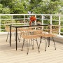 Juego de comedor de jardín 5 piezas ratán sintético de , Conjuntos de jardín - Ref: Foro24-3157847, Precio: 390,13 €, Descuen...