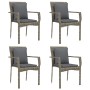 Set comedor jardín 5 pzas y cojines ratán sintético negro gris de , Conjuntos de jardín - Ref: Foro24-3185115, Precio: 392,35...