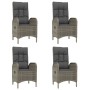 Set comedor jardín 5 pzas y cojines ratán sintético negro gris de , Conjuntos de jardín - Ref: Foro24-3185181, Precio: 633,04...