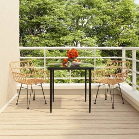 Juego de comedor de jardín 3 piezas ratán sintético de , Conjuntos de jardín - Ref: Foro24-3157845, Precio: 238,83 €, Descuen...