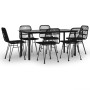 Juego de comedor de jardín 7 piezas ratán sintético negro de , Conjuntos de jardín - Ref: Foro24-3157898, Precio: 548,09 €, D...