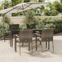 Set comedor jardín 5 pzas y cojines ratán sintético negro gris de , Conjuntos de jardín - Ref: Foro24-3185103, Precio: 384,85...
