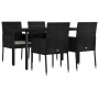 Set de muebles jardín 5 pzas con cojines ratán sintético negro de , Conjuntos de jardín - Ref: Foro24-3185157, Precio: 357,57...