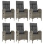 Set comedor jardín 7 pzas y cojines ratán sintético negro gris de , Conjuntos de jardín - Ref: Foro24-3185183, Precio: 979,33...