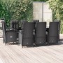 Set de comedor de jardín 9 pzas y cojines ratán sintético negro de , Conjuntos de jardín - Ref: Foro24-3185174, Precio: 1,00 ...
