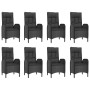 Set de comedor de jardín 9 pzas y cojines ratán sintético negro de , Conjuntos de jardín - Ref: Foro24-3185174, Precio: 1,00 ...
