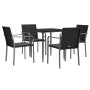 Juego comedor jardín 5 piezas y cojines ratán sintético y acero de , Conjuntos de jardín - Ref: Foro24-3186940, Precio: 313,7...