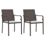 Juego comedor jardín 3 piezas y cojines ratán sintético y acero de , Conjuntos de jardín - Ref: Foro24-3186937, Precio: 202,9...