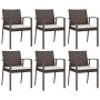 Juego comedor jardín 7 piezas y cojines ratán sintético y acero de , Conjuntos de jardín - Ref: Foro24-3186994, Precio: 525,3...