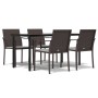 Juego comedor jardín 5 piezas y cojines ratán sintético y acero de , Conjuntos de jardín - Ref: Foro24-3186961, Precio: 321,5...
