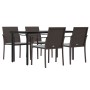 Juego comedor jardín 5 piezas y cojines ratán sintético y acero de , Conjuntos de jardín - Ref: Foro24-3186961, Precio: 321,5...