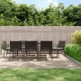 Juego comedor jardín 9 piezas y cojines ratán sintético y acero de , Conjuntos de jardín - Ref: Foro24-3186982, Precio: 778,4...