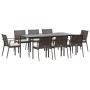 Juego comedor jardín 9 piezas y cojines ratán sintético y acero de , Conjuntos de jardín - Ref: Foro24-3186982, Precio: 778,4...