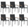 Juego de comedor para jardín 7 piezas acero y textilene negro de , Conjuntos de jardín - Ref: Foro24-3187036, Precio: 416,92 ...