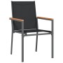 Juego de comedor para jardín 7 piezas acero y textilene negro de , Conjuntos de jardín - Ref: Foro24-3187036, Precio: 416,92 ...