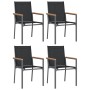Juego de comedor para jardín 5 piezas acero y textilene negro de , Conjuntos de jardín - Ref: Foro24-3187034, Precio: 286,26 ...