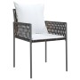 Juego comedor jardín 5 piezas y cojines ratán sintético y acero de , Conjuntos de jardín - Ref: Foro24-3187057, Precio: 423,7...