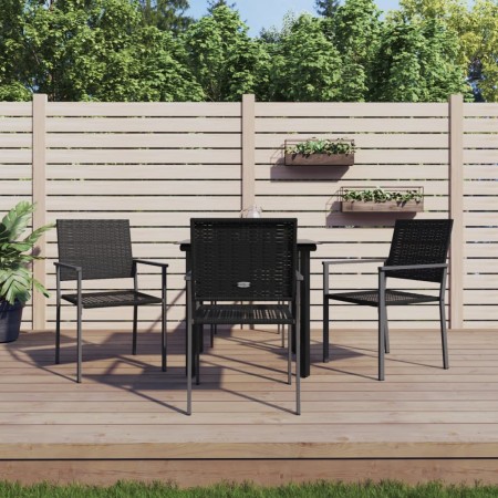 Juego de comedor para jardín 5 piezas ratán sintético y acero de , Conjuntos de jardín - Ref: Foro24-3187020, Precio: 246,68 ...