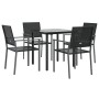 Juego de comedor para jardín 5 piezas ratán sintético y acero de , Conjuntos de jardín - Ref: Foro24-3187020, Precio: 246,68 ...