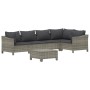 Set de muebles de jardín 6 pzas y cojines ratán sintético gris de , Conjuntos de jardín - Ref: Foro24-3187275, Precio: 502,94...