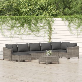 Set de muebles de jardín 8 pzas y cojines ratán sintético gris de , Conjuntos de jardín - Ref: Foro24-3187294, Precio: 644,13...