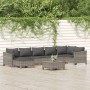 Set de muebles de jardín 8 pzas y cojines ratán sintético gris de , Conjuntos de jardín - Ref: Foro24-3187294, Precio: 644,13...