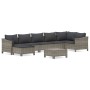 Set de muebles de jardín 8 pzas y cojines ratán sintético gris de , Conjuntos de jardín - Ref: Foro24-3187294, Precio: 644,13...