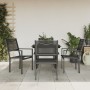 Juego de comedor para jardín 5 piezas acero y textilene negro de , Conjuntos de jardín - Ref: Foro24-3200719, Precio: 297,90 ...