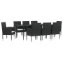 Juego de comedor de jardín 9 pzas ratán sintético y acero negro de , Conjuntos de jardín - Ref: Foro24-3203311, Precio: 548,7...