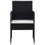 Juego de comedor de jardín 9 pzas ratán sintético y acero negro de , Conjuntos de jardín - Ref: Foro24-3203311, Precio: 548,7...