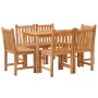 Juego de comedor de jardín 7 piezas madera maciza de teca de , Conjuntos de jardín - Ref: Foro24-3157149, Precio: 821,46 €, D...