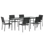 Juego de comedor para jardín 7 piezas ratán sintético y acero de , Conjuntos de jardín - Ref: Foro24-3187015, Precio: 474,20 ...