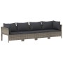 Set de muebles de jardín 10 pzas y cojines ratán sintético gris de , Conjuntos de jardín - Ref: Foro24-3187305, Precio: 745,8...
