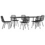 Juego de comedor de jardín 7 piezas ratán sintético negro de , Conjuntos de jardín - Ref: Foro24-3157885, Precio: 683,31 €, D...