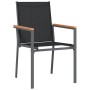 Juego de comedor para jardín 3 piezas acero y textilene negro de , Conjuntos de jardín - Ref: Foro24-3187041, Precio: 188,03 ...