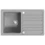 Fregadero reversible gris de granito de una cubeta con escurridor de , Fregaderos - Ref: Foro24-141670, Precio: 195,86 €, Des...