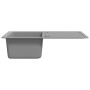 Fregadero reversible gris de granito de una cubeta con escurridor de , Fregaderos - Ref: Foro24-141670, Precio: 195,86 €, Des...