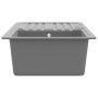 Fregadero reversible gris de granito de una cubeta con escurridor de , Fregaderos - Ref: Foro24-141670, Precio: 195,86 €, Des...
