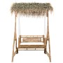 Banco columpio 2 plazas hojas de palma y cojín bambú 202 cm de , Balancines de jardín - Ref: Foro24-3063934, Precio: 484,34 €...