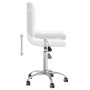 Silla de oficina giratoria de cuero sintético blanco de , Sillas de oficina - Ref: Foro24-334333, Precio: 89,08 €, Descuento: %