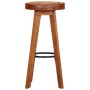 Taburetes de cocina 2 uds cuero auténtico madera maciza acacia de , Taburetes de cocina - Ref: Foro24-348164, Precio: 158,74 ...
